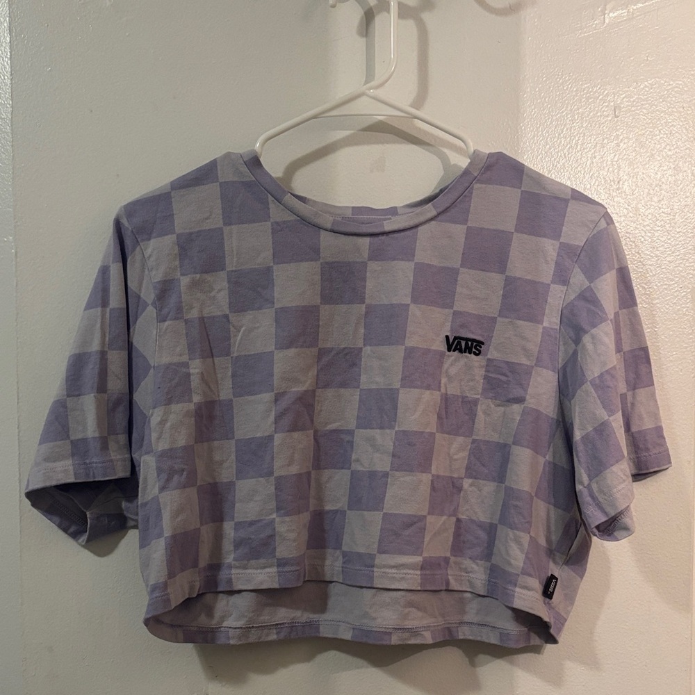 Vans Lavender Checkered Crop Top